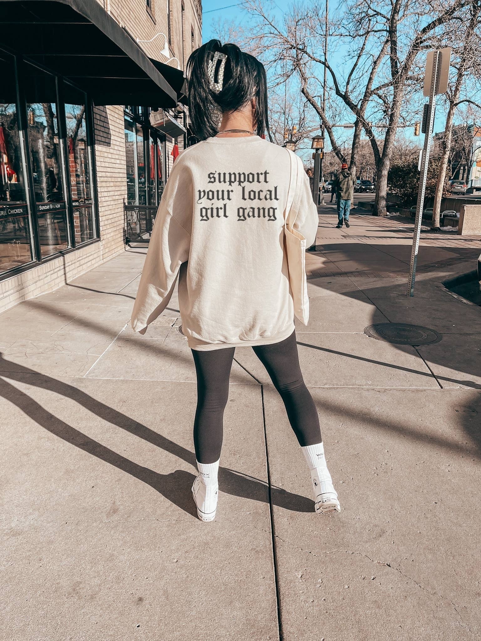 Support Your Local Girl Gang Crewneck Sweatshirt Honey Co